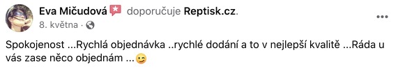 Reptisk.cz recenze na Facebooku